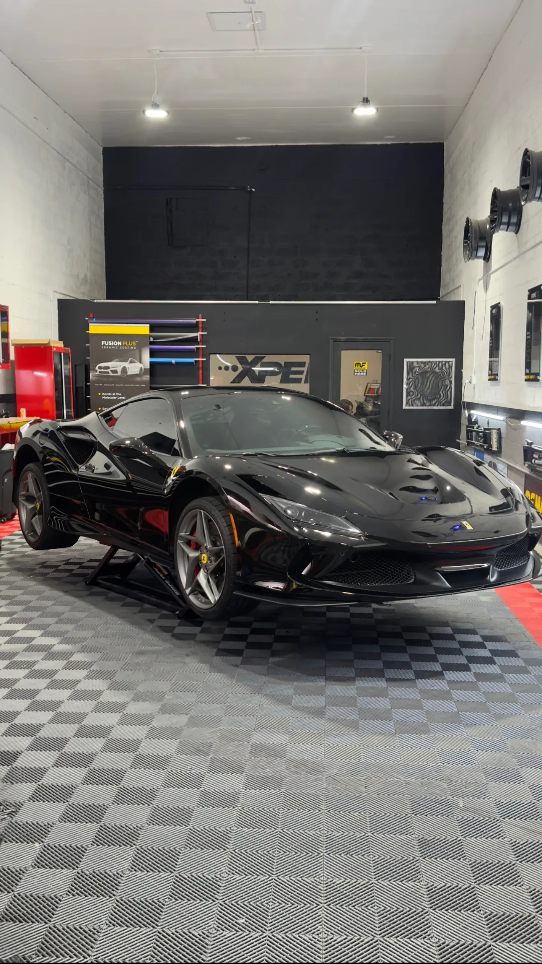 Black Ferrari F8 Tributo with XPEL PPF at Bespoke Auto Design